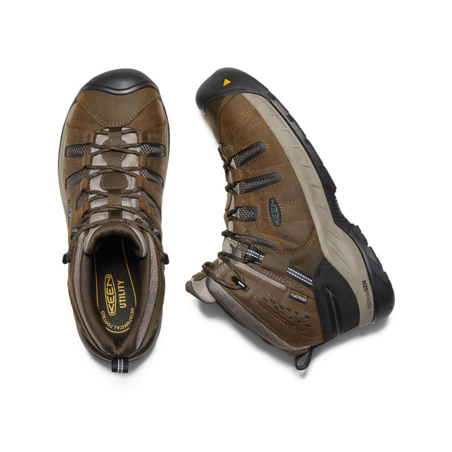 Men's Flint II Waterproof Boot (Steel Toe) | Cascade Brown/Orion Blue - Image 4