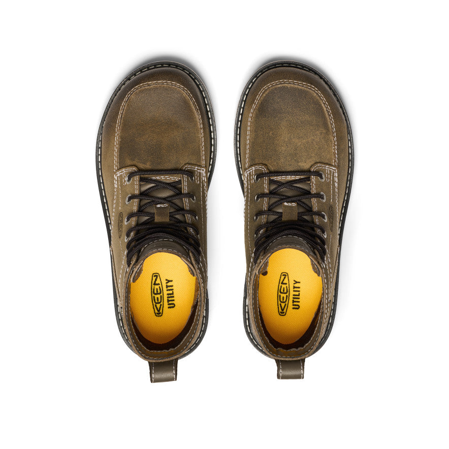 Women's San Jose 6 Waterproof 90?? Heel Boot (Aluminum Toe) | Steel Grey/Gum - Image 4