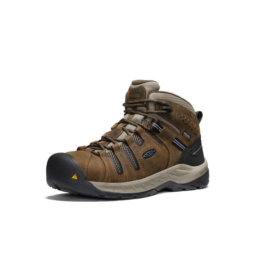 Men's Flint II Waterproof Boot (Steel Toe) | Cascade Brown/Orion Blue - Image 3
