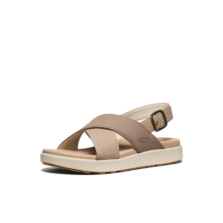 Women's Elle Luxe Cross Strap Sandal | Plaza Taupe/Brindle - Image 3